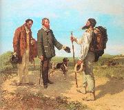 Courbet, Gustave The Meeting (Bonjour, Monsieur Courbet) Sweden oil painting reproduction